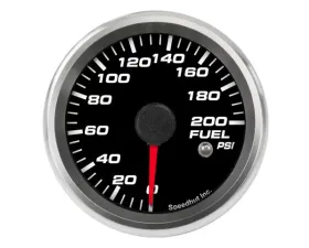 SpeedHut Fuel Pressure Gauge 0-200psi with Warning