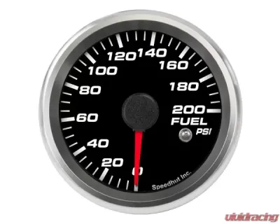 SpeedHut Fuel Pressure Gauge 0-200psi with Warning - GR258-FUEL-05
