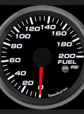 SpeedHut Fuel Pressure Gauge 0-200psi with Warning                                     - GR258-FUEL-05 - Image 2