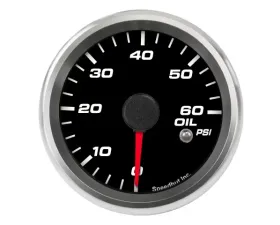 SpeedHut Oil Pressure Gauge 60 Psi with Warning