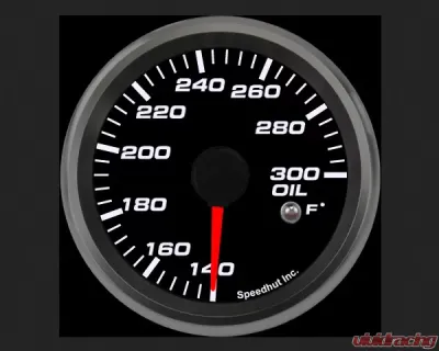 SpeedHut Oil Temp Gauge 140-300F with Warning - GR258-OILT-02
