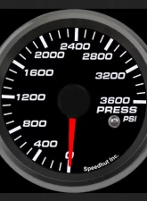 SpeedHut CNG Pressure Gauge 0-3600psi with Warning                                     - GR258-PRESS-01 - Image 2