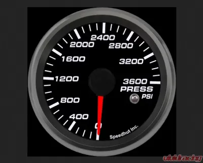 SpeedHut CNG Pressure Gauge 0-3600psi with Warning - GR258-PRESS-01