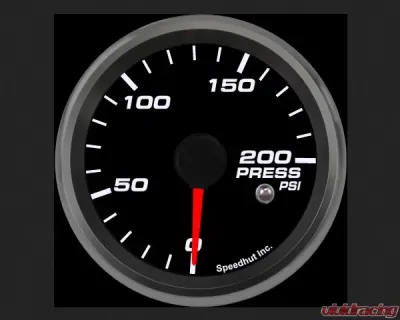 SpeedHut Pressure Gauge 0-200psi with Warning - GR258-PRESS-03