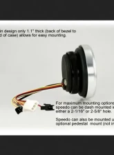 SpeedHut Speedometer Gauge 80mph Programmable                                     - GR258-SPEEDO-05 - Image 3