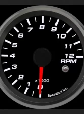 SpeedHut Tachometer Gauge 12K RPM Mini Shift-light                                     - GR258-TACH-05 - Image 2