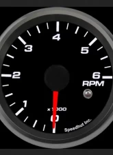 SpeedHut Tachometer Gauge 6K RPM Mini Shift-light                                     - GR258-TACH-06 - Image 2