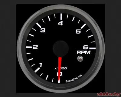 SpeedHut Tachometer Gauge 6K RPM Mini Shift-light - GR258-TACH-06