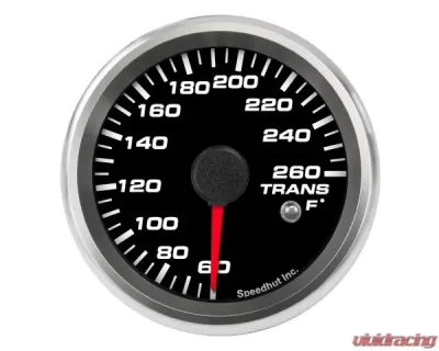 SpeedHut Trans Temp Gauge 60-260F with Warning - GR258-TRNS-02