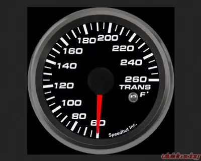 SpeedHut Trans Temp Gauge 60-260F with Warning - GR258-TRNS-02