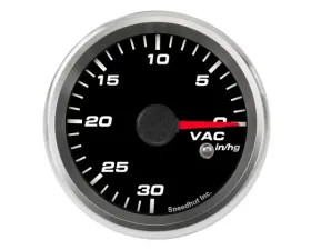 SpeedHut Vacuum Gauge 30-0in/hg with Warning