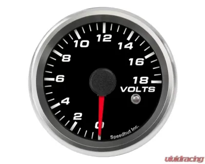 SpeedHut Volt Gauge 0-18V with Warning - GR258-VOLT-01