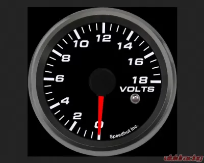 SpeedHut Volt Gauge 0-18V with Warning - GR258-VOLT-01