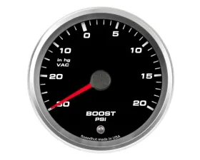 SpeedHut Boost/Vac Gauge 30inhg-0-20psi with Warning