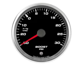 SpeedHut Boost/Vac Gauge 30inhg-0-30psi with Warning