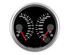 SpeedHut Dual Gauge - Fuel Psi, Oil Temp