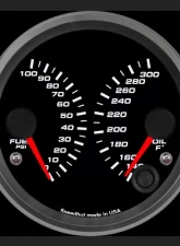 SpeedHut Dual Gauge - Fuel Psi, Oil Temp                                     - GR338-DUAL-FOILT-02 - Image 2