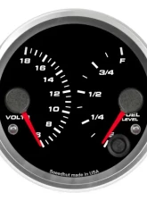 SpeedHut Dual Gauge - Volts, Fuel Level                                     - GR338-DUAL-VF-01 - Image 4