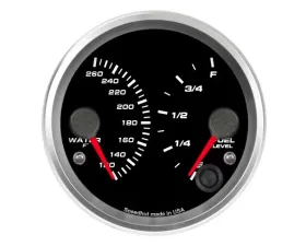 SpeedHut Dual Gauge -  Water Temp, Fuel Level