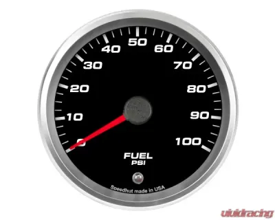 SpeedHut Fuel Pressure Gauge 0-100psi with Warning - GR338-FUEL-01