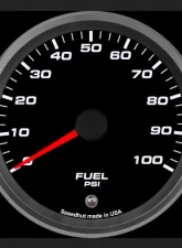 SpeedHut Fuel Pressure Gauge 0-100psi with Warning                                     - GR338-FUEL-01 - Image 2