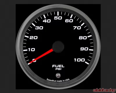 SpeedHut Fuel Pressure Gauge 0-100psi with Warning - GR338-FUEL-01