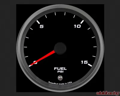 SpeedHut Fuel Pressure Gauge 0-15psi with Warning - GR338-FUEL-03