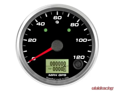 SpeedHut GPS Speedometer Gauge 120mph with Turn Signal and High Beam - GR338-GPS-01T