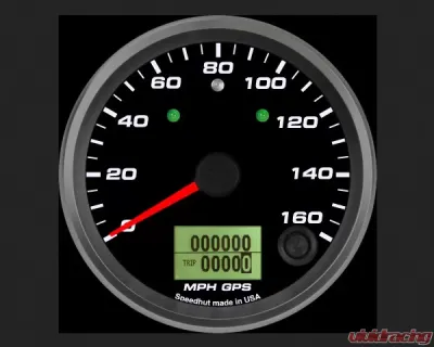 SpeedHut GPS Speedometer Gauge 160mph | with Turn Signal and High Beam - GR338-GPS-03T