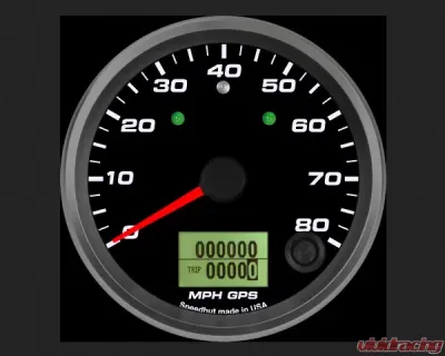 SpeedHut GPS Speedometer Gauge 80mph | with Turn Signal and High Beam - GR338-GPS-14T