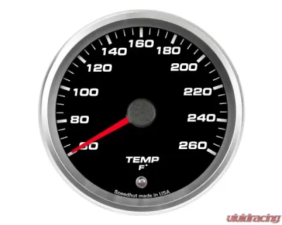 SpeedHut Low Temp Gauge 60-260F with Warning - GR338-LTMP-03