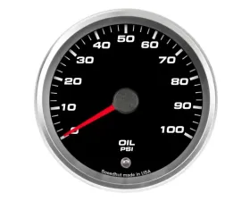 SpeedHut Oil Pressure Gauge 0-100 Psi with Warning