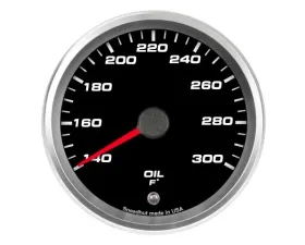 SpeedHut Oil Temp Gauge 140-300F with Warning