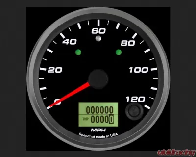 SpeedHut Speedometer Gauge 120mph Programmable | with Turn Signal and High Beam - GR338-SPEEDO-01T