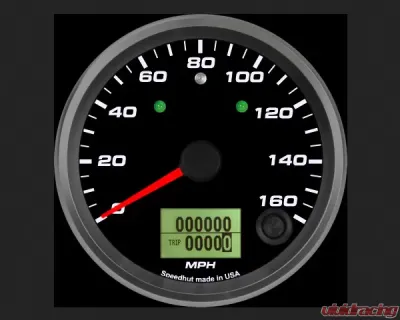 SpeedHut Speedometer Gauge 160mph Programmable | with Turn Signal and High Beam - GR338-SPEEDO-03T