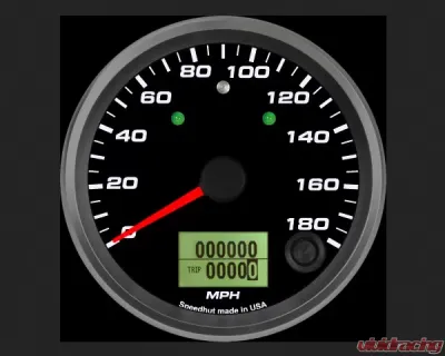 SpeedHut Speedometer Gauge 180mph Programmable with Turn Signal and High Beam - GR338-SPEEDO-04T
