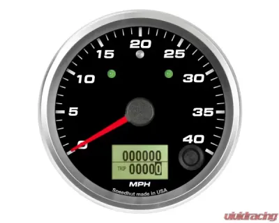 SpeedHut Speedometer Gauge 40mph Programmable with Turn Signal and High Beam - GR338-SPEEDO-12T