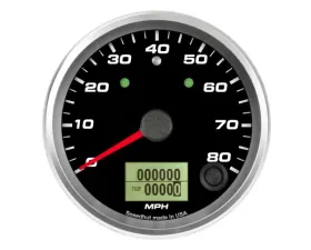 SpeedHut Speedometer Gauge 80mph Programmable with Turn Signal and High Beam