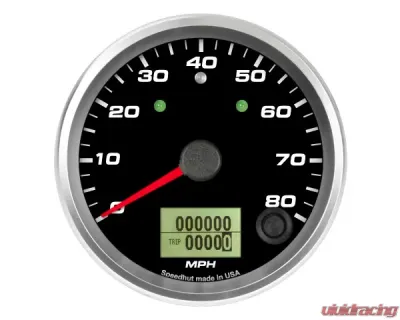 SpeedHut Speedometer Gauge 80mph Programmable with Turn Signal and High Beam - GR338-SPEEDO-14T