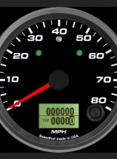 SpeedHut Speedometer Gauge 80mph Programmable with Turn Signal and High Beam                                     - GR338-SPEEDO-14T - Image 2