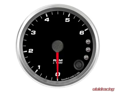 SpeedHut Tachometer Gauge 6K RPM Shift-light - GR338-TACH-08