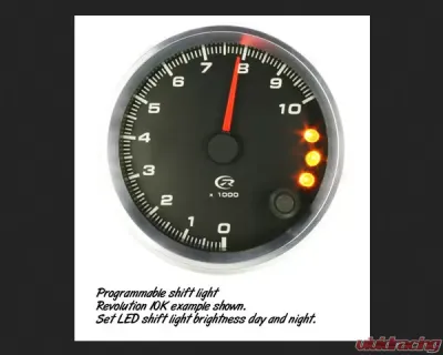 SpeedHut Tachometer Gauge 6K RPM Shift-light - GR338-TACH-08