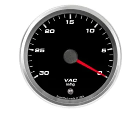 SpeedHut Vacuum Gauge 30-0in/hg with Warning