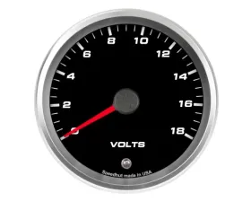 SpeedHut Volt Gauge 0-18V with Warning