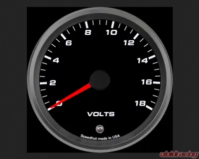 SpeedHut Volt Gauge 0-18V with Warning - GR338-VOLT-01