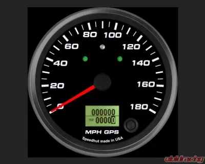 SpeedHut GPS Speedometer Gauge 180mph | with Turn Signal and High Beam - GR4-GPS-05T