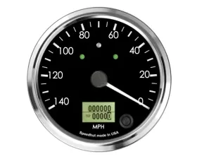 SpeedHut Speedometer Gauge 140mph Programmable Counter Clockwise with Turn Signals and High Beam