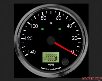 SpeedHut Speedometer Gauge 140mph Programmable Counter Clockwise with Turn Signals and High Beam - GR4-SPEEDO-02T-CCW
