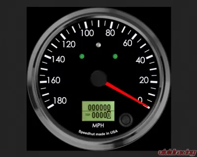 SpeedHut Speedometer Gauge 180mph Programmable Counter Clockwise with Turn Signals and High Beam - GR4-SPEEDO-05T-CCW