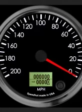 SpeedHut Speedometer Gauge 200mph Programmable | Counter Clockwise                                     - GR4-SPEEDO-06-CCW - Image 2